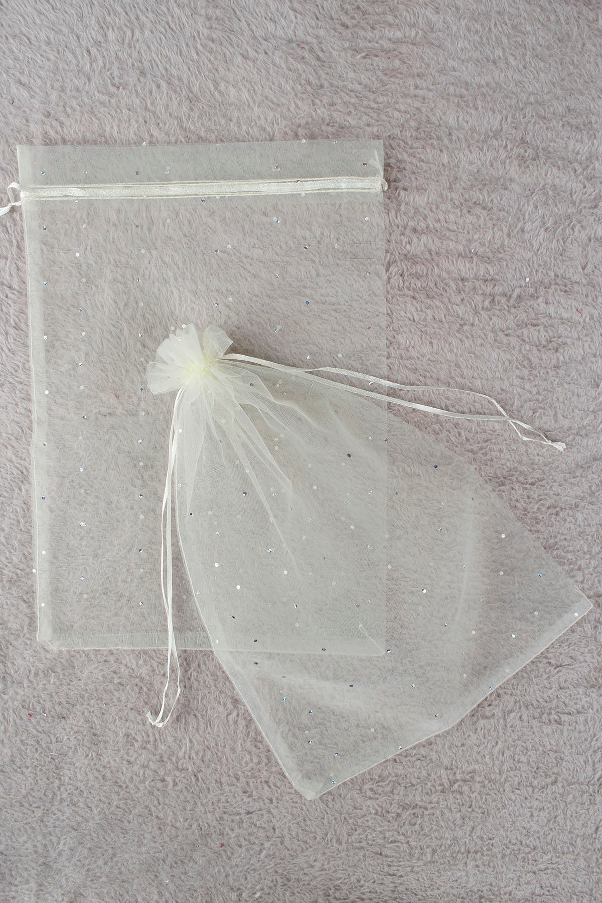 Pul Baskılı Tül Kese 10 Adet 24x34 Cm Kına, Havlu Terlik Seccade Çeyiz Hediye Yasin Yazma Bohça