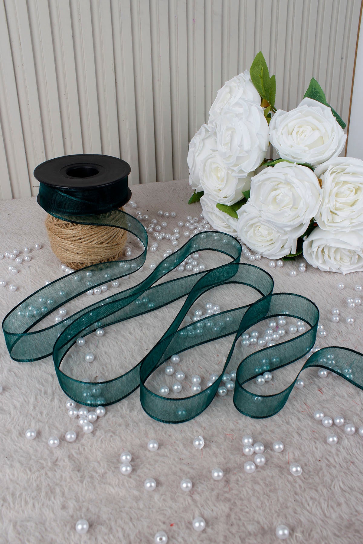 Şifon Kurdele 2.5 cm 20 mt - Bohça,Nikah,Nişan,Çeyiz,Hediye,Süsleme,Doğum Günü,Parti
