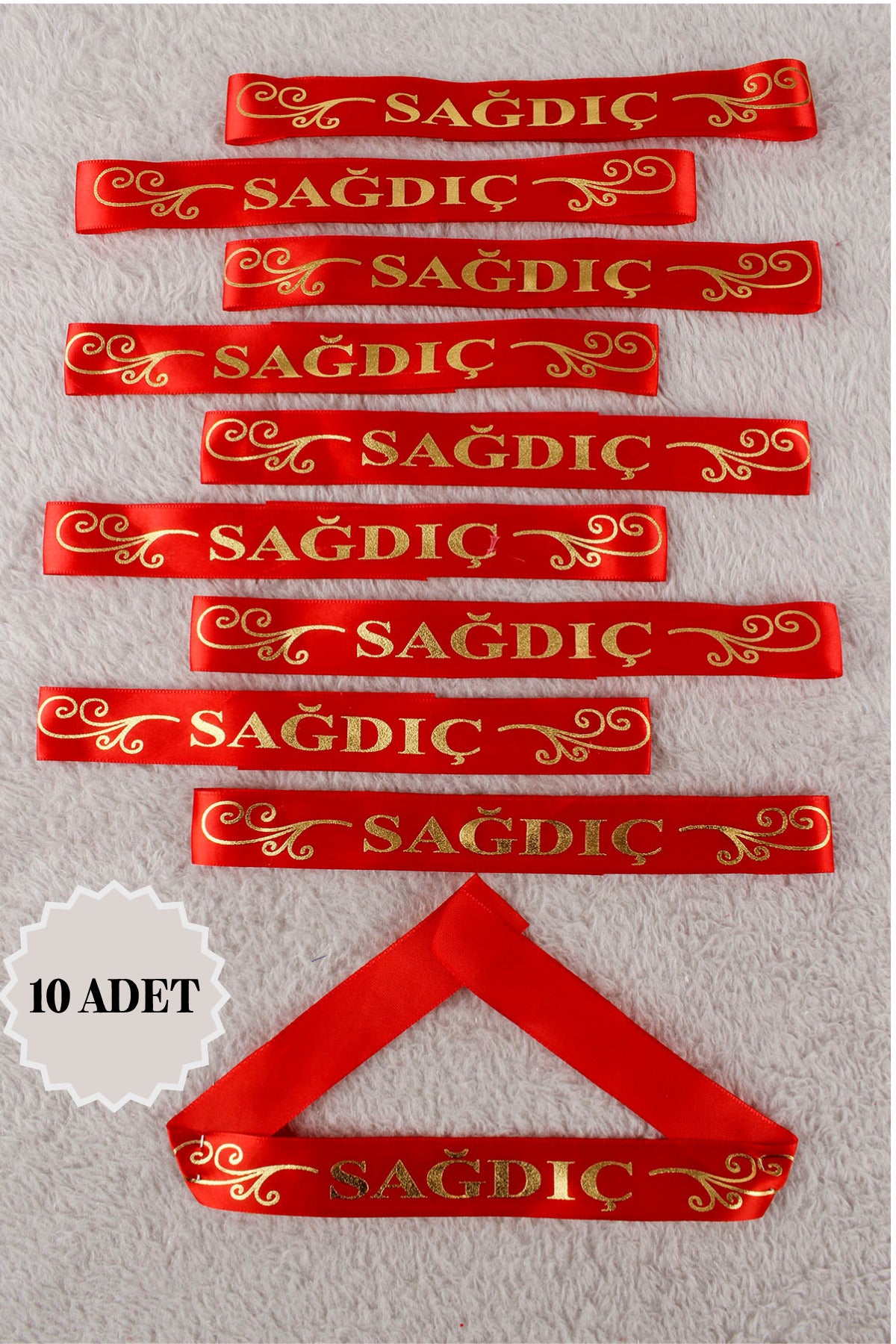 Saks Mavi Kol Kurdele Bileklik 10 Adet - Kına, Düğün, Söz, Nişan, Bekarlığa Veda, Bride