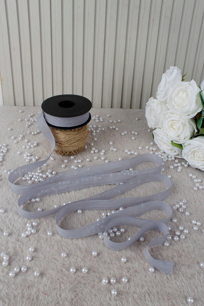 Kapiçino Napoli Keten Kurdele 2.5 cm 20 mt - Bohça, Nikah, Nişan, Çeyiz, Hediye, Süsleme, Parti