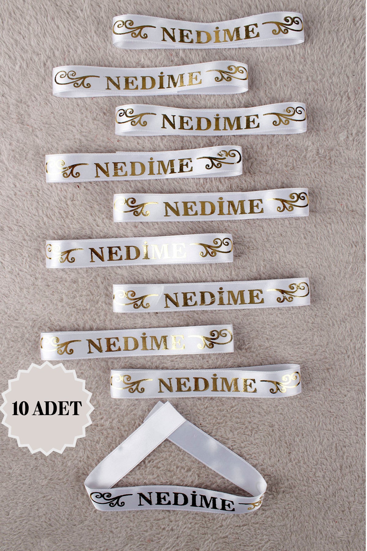Saks Mavi Kol Kurdele Bileklik 10 Adet - Kına, Düğün, Söz, Nişan, Bekarlığa Veda, Bride