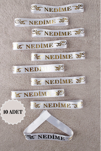 Saks Mavi Kol Kurdele Bileklik 10 Adet - Kına, Düğün, Söz, Nişan, Bekarlığa Veda, Bride