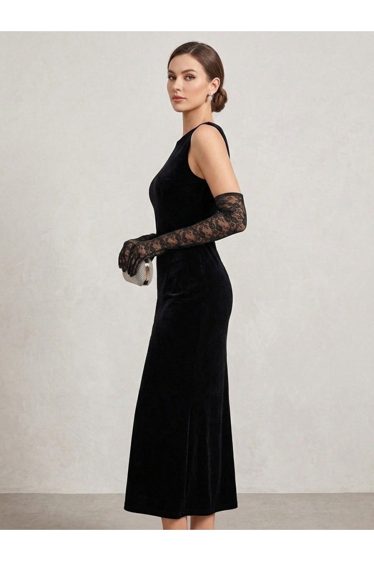 Çiçekli Dantel Uzun Kadın Eldiven – Gelinlik, Gelin, Nikah, Düğün, Nişan, Kına, Balo, Davet, Parti, Kına Gecesi, Kostüm, Bride, Mezuniyet, Bekarlığa Veda Fotoğraf Çekimi Aksesuar Eldiveni