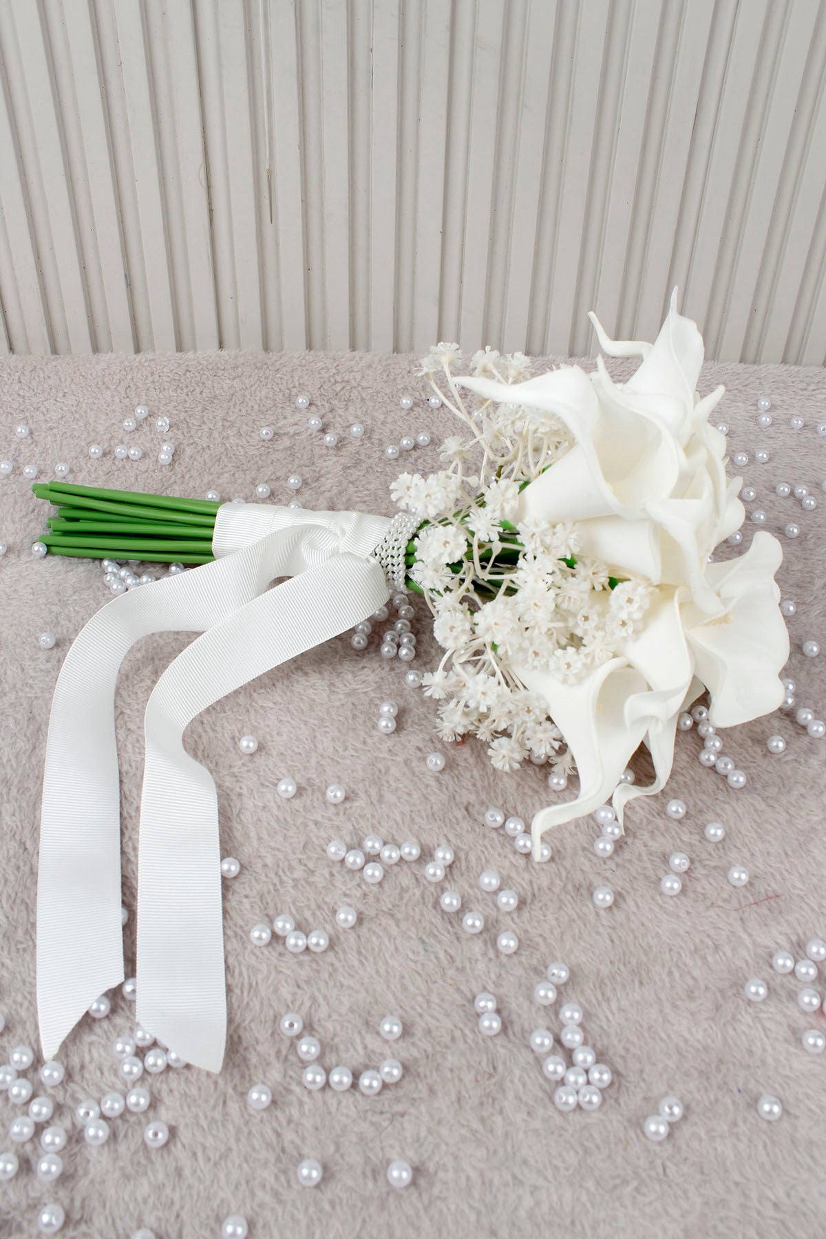 Beyaz Kala ve Cipso Gelin Çiçeği, Buketi – Nişan, Söz, Düğün, Nikah, Kına, Fotoğraf Çekimi