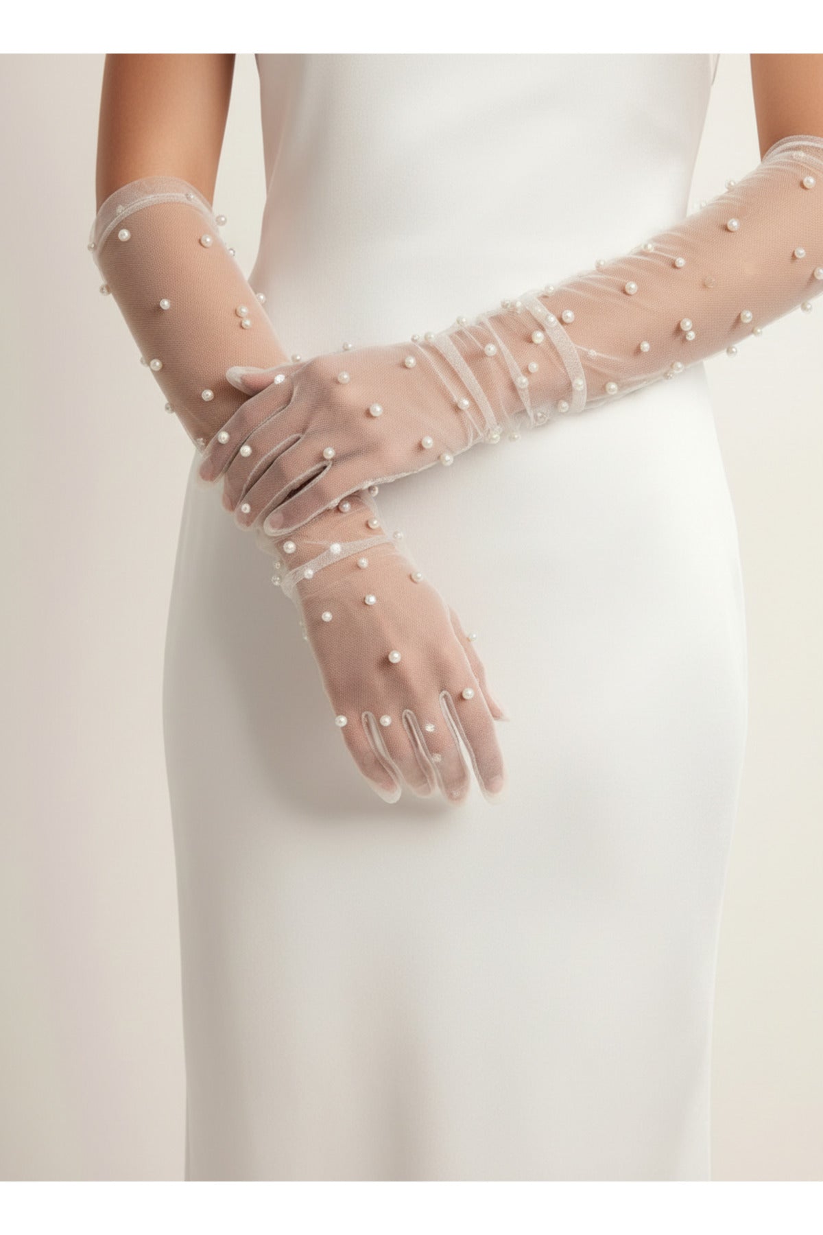 İnci Süslemeli Tül Uzun Kadın Eldiven – Gelinlik, Gelin, Nikah, Düğün, Nişan, Kına, Balo, Davet, Parti, Kına Gecesi, Kostüm, Bride, Mezuniyet, Bekarlığa Veda Fotoğraf Çekimi Aksesuar Eldiveni