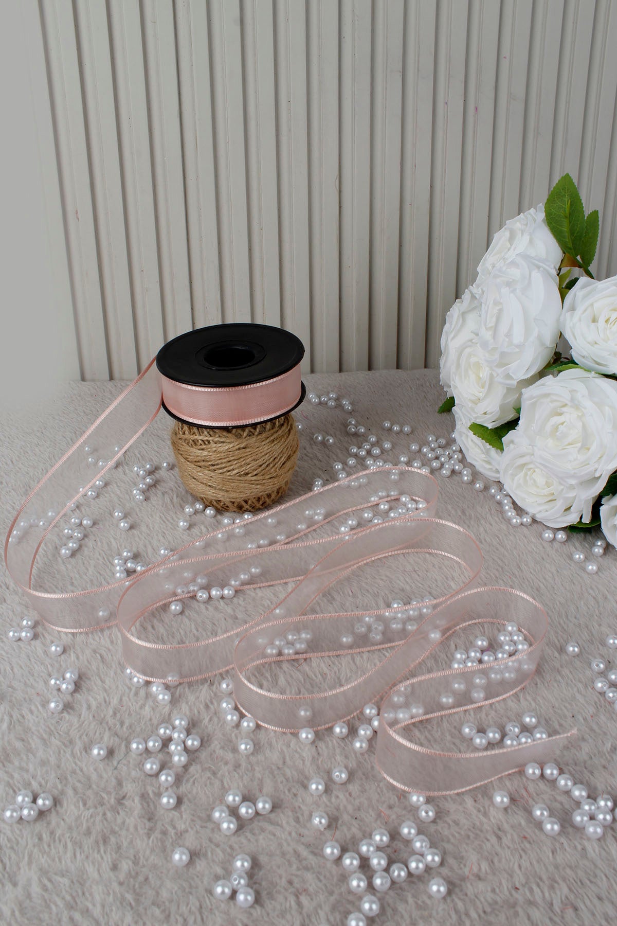 Şifon Kurdele 2.5 cm 20 mt - Bohça,Nikah,Nişan,Çeyiz,Hediye,Süsleme,Doğum Günü,Parti