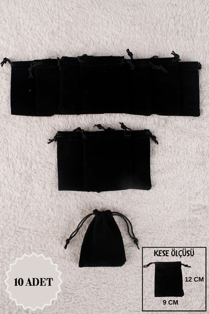 Pul Baskılı Tül Kese 10 Adet 24x34 Cm Kına, Havlu Terlik Seccade Çeyiz Hediye Yasin Yazma Bohça