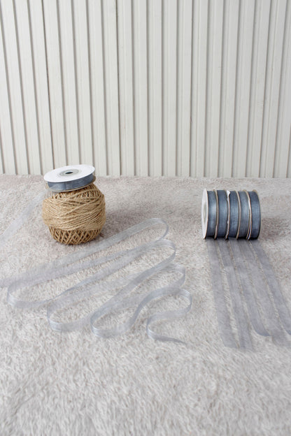Organze Tül Kurdele 1 cm 22 mt - Bohça, Nikah, Nişan, Çeyiz, Hediye, Süsleme, Parti