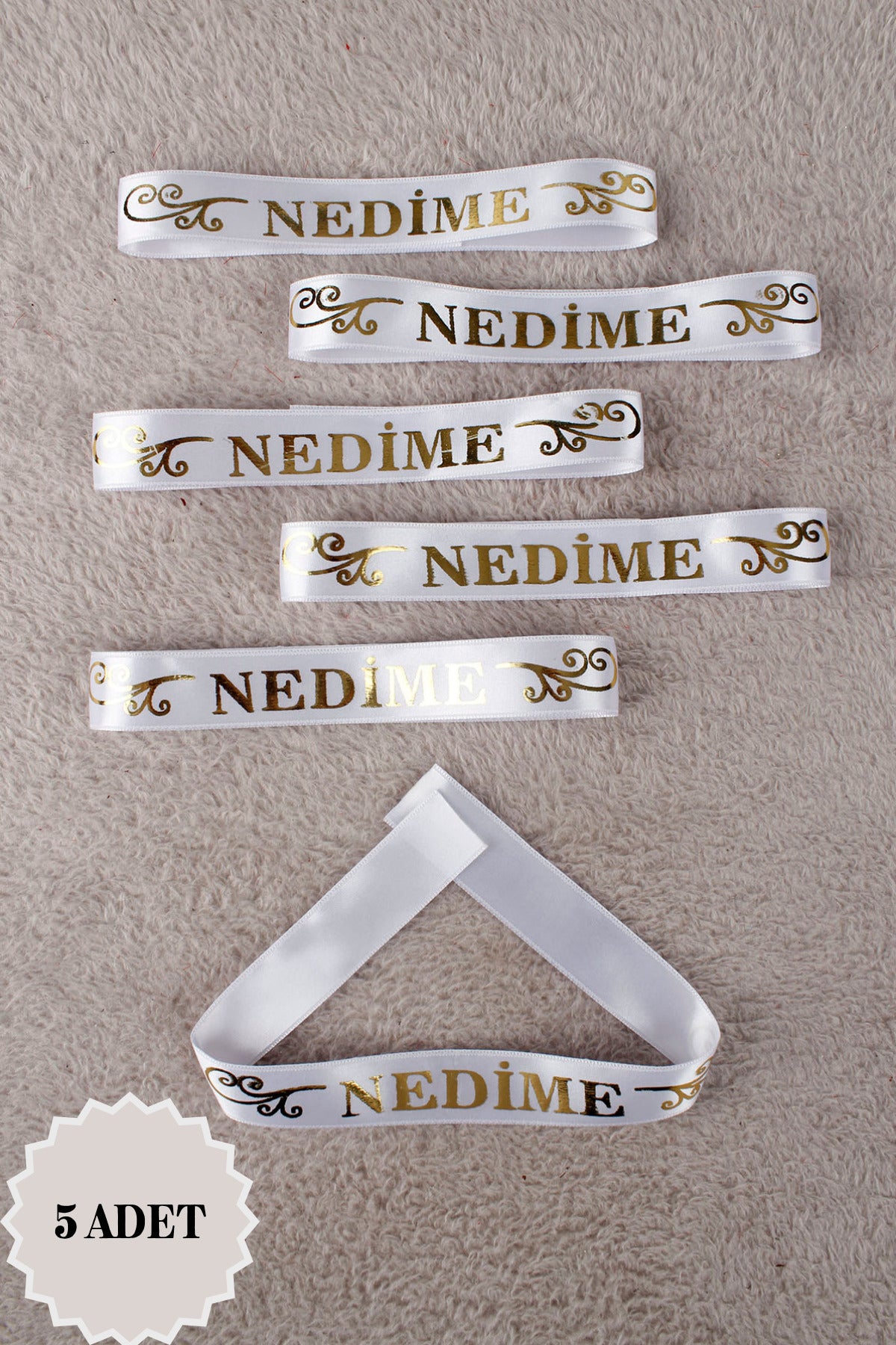 Saks Mavi Kol Kurdele Bileklik 5 Adet - Kına, Düğün, Söz, Nişan, Bekarlığa Veda, Bride