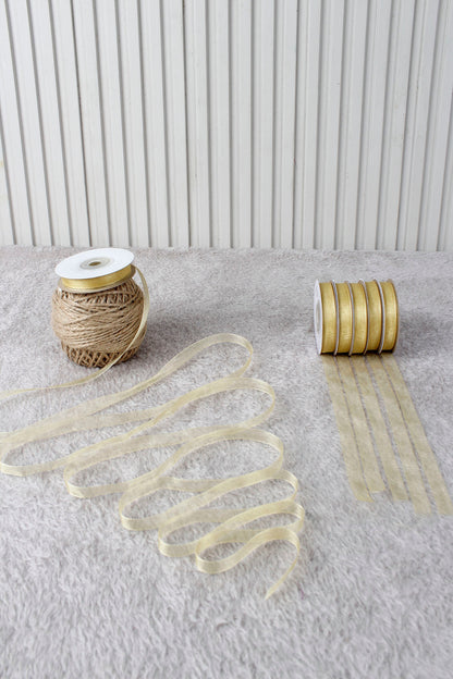 Organze Tül Kurdele 1 cm 22 mt - Bohça, Nikah, Nişan, Çeyiz, Hediye, Süsleme, Parti