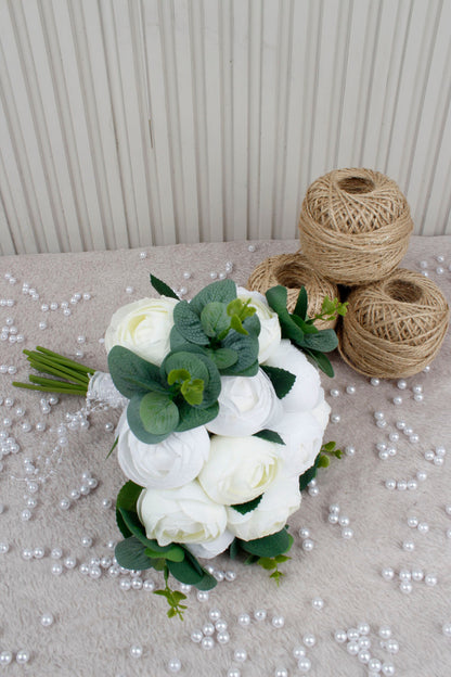 Beyaz Tomur Gül Çiçekli Gelin Çiçeği, Buketi – Nişan, Söz, Düğün, Nikah, Kına, Fotoğraf Çekimi