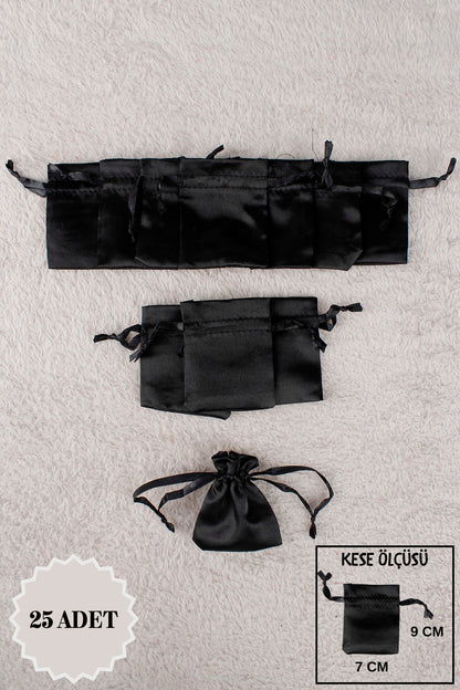 Düz Organze Tül Kese 50 Adet 9x12 Cm Kına, Çerez, Kuruyemiş Hediyelik Altın Söz Bohça Tesbih