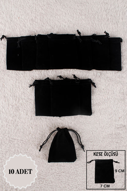 Pul Baskılı Tül Kese 10 Adet 24x34 Cm Kına, Havlu Terlik Seccade Çeyiz Hediye Yasin Yazma Bohça
