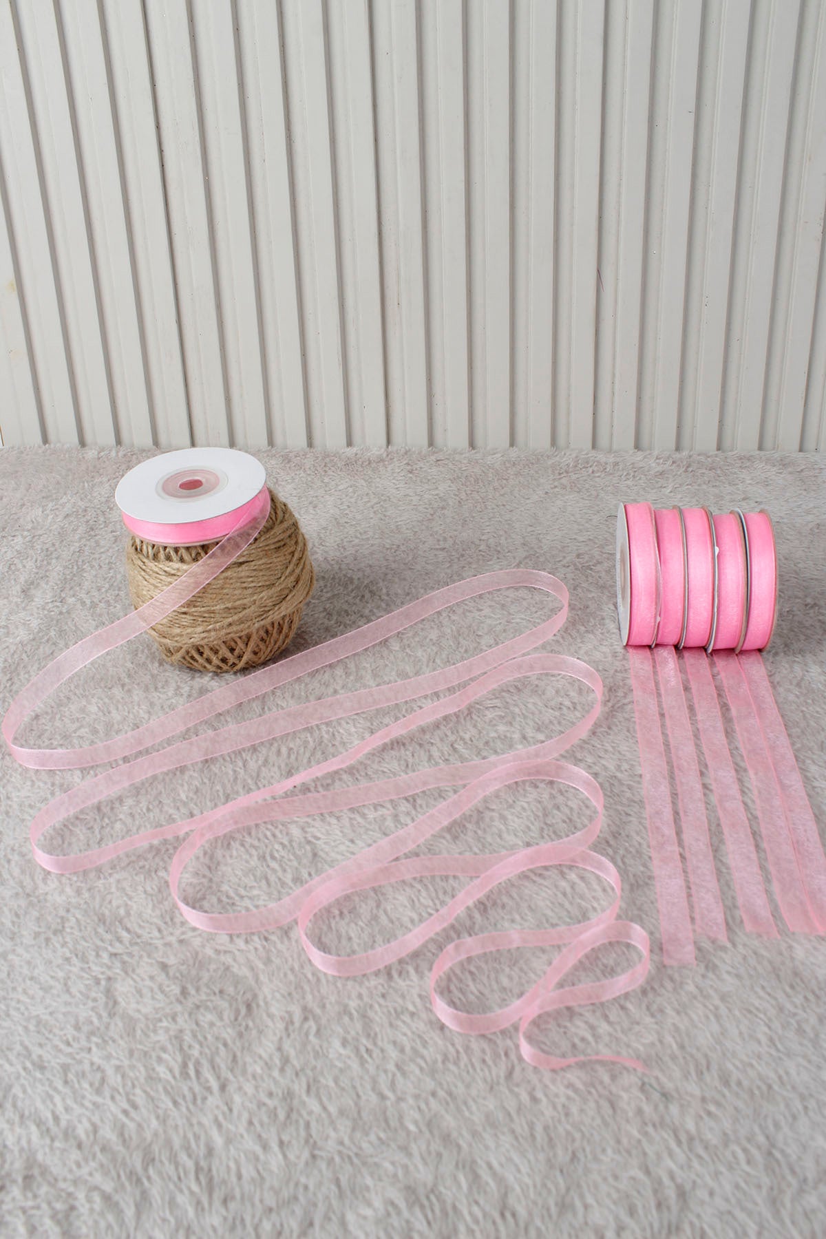 Organze Tül Kurdele 1 cm 22 mt - Bohça, Nikah, Nişan, Çeyiz, Hediye, Süsleme, Parti