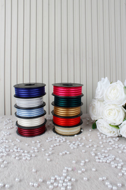 Hilton Çizgili Şifon Kurdele 2.5 cm 20 mt - Bohça, Nikah, Nişan, Çeyiz, Hediye, Süsleme, Parti
