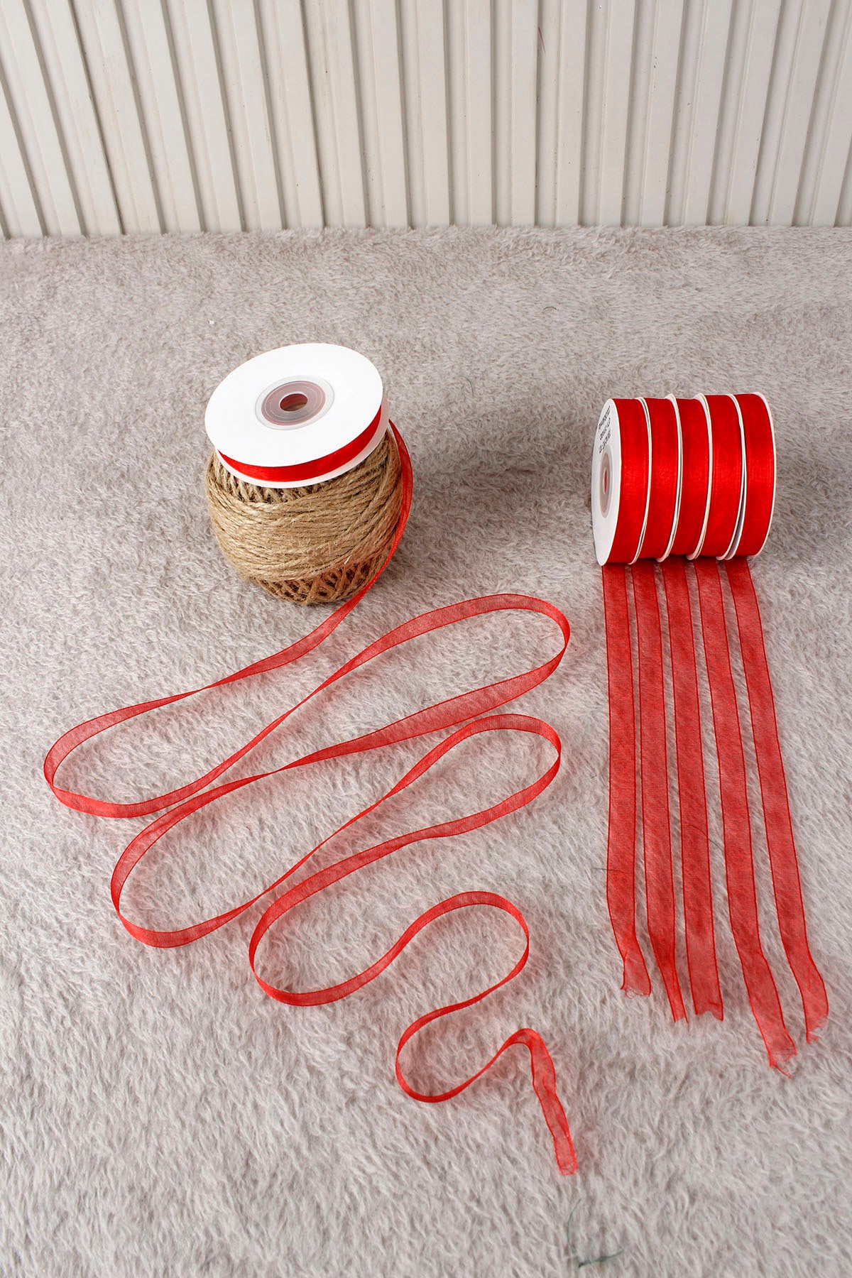 Organze Tül Kurdele 1 cm 22 mt - Bohça, Nikah, Nişan, Çeyiz, Hediye, Süsleme, Parti