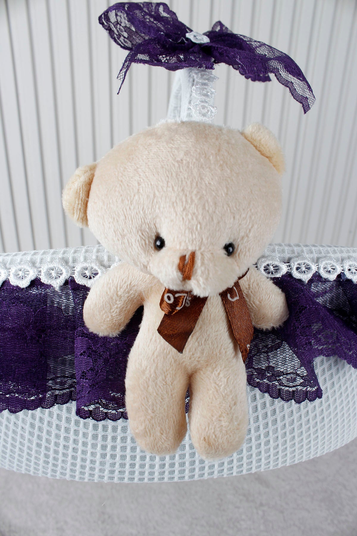 Dantelli Ayıcıklı Bebek Sepeti - Baby Shower, Yeni Doğan, Mevlüt, Kırk Uçurma, Hediyelik