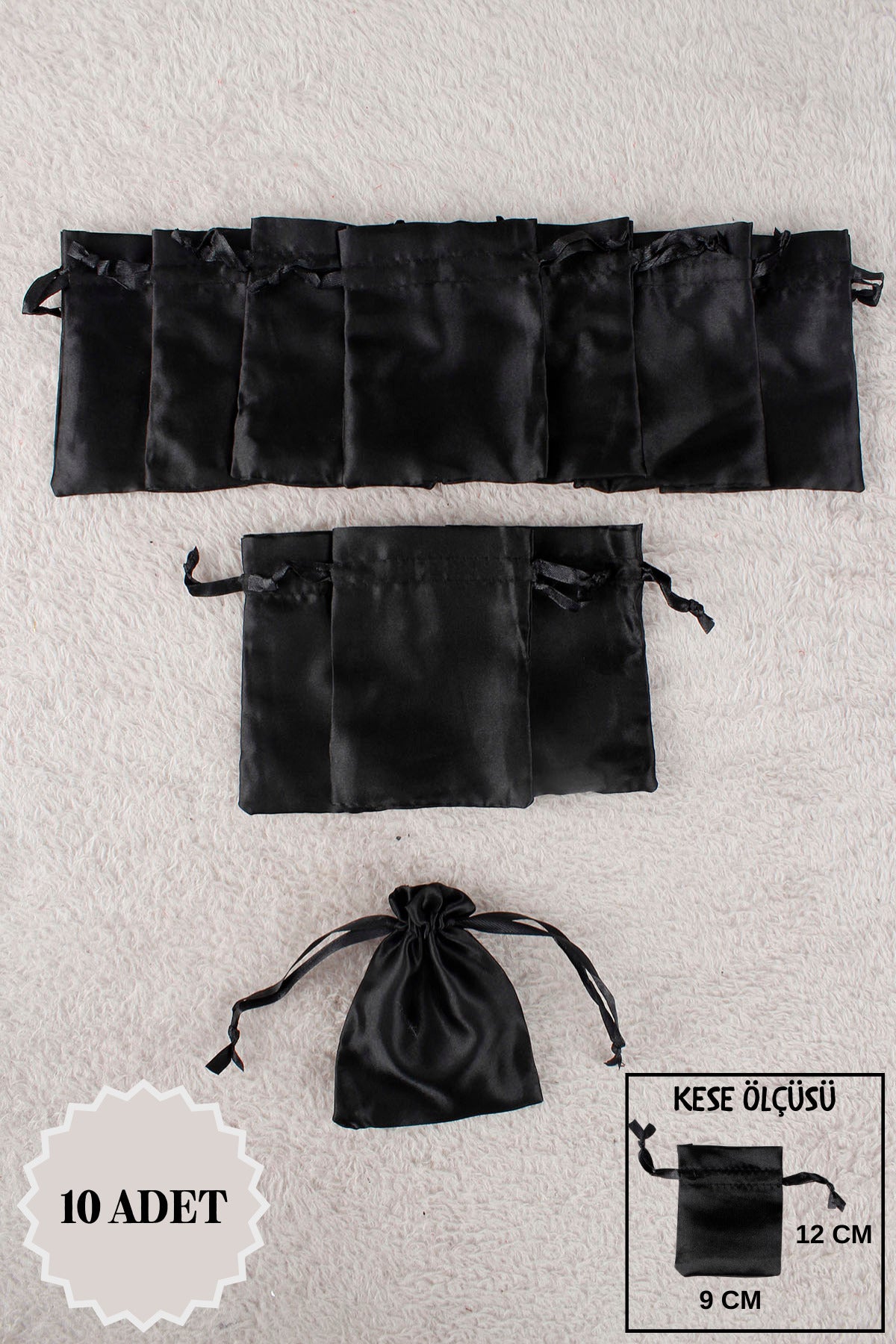Pul Baskılı Tül Kese 10 Adet 24x34 Cm Kına, Havlu Terlik Seccade Çeyiz Hediye Yasin Yazma Bohça