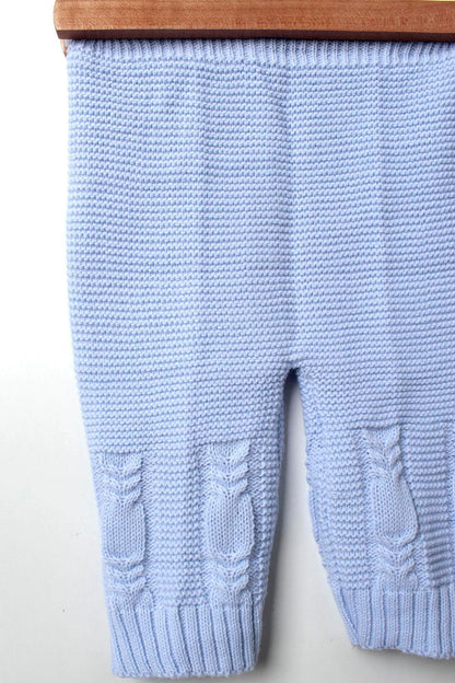 Unisex Örgülü Triko Bebek Takım - Takım