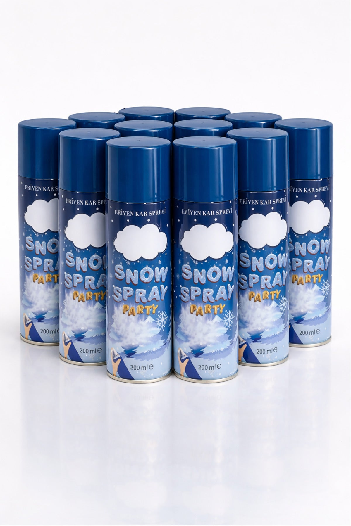 12'li Eriyen Kar Spreyi 200ml Büyük Boy - Düğün, Kına, Parti, Bekarlığa Veda, Şov Köpüğü