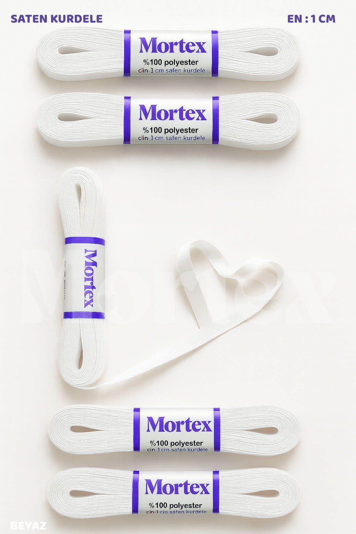 Simli Saten Kurdele 1cm 10mt - Bohça, Nikah, Nişan, Çeyiz, Hediye, Süsleme, Parti