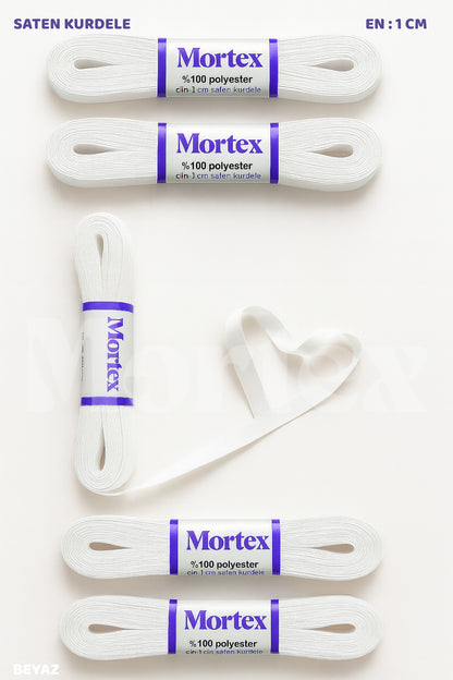 Simli Saten Kurdele 1cm 10mt - Bohça, Nikah, Nişan, Çeyiz, Hediye, Süsleme, Parti