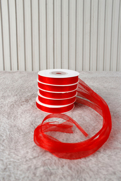 Organze Tül Kurdele 1 cm 22 mt - Bohça, Nikah, Nişan, Çeyiz, Hediye, Süsleme, Parti