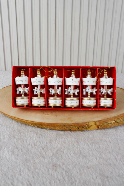 Mini Ahşap Atlı Karınca 6’lı 8x3 cm Doğum Baby Shower Ev Vitrin Dekoratif Süsleme Hediyeliği