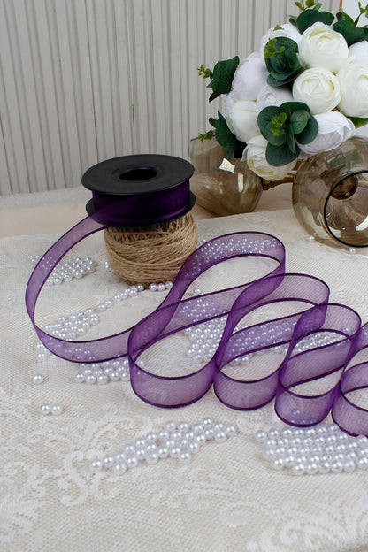 Şifon Kurdele 2.5 cm 20 mt - Bohça,Nikah,Nişan,Çeyiz,Hediye,Süsleme,Doğum Günü,Parti