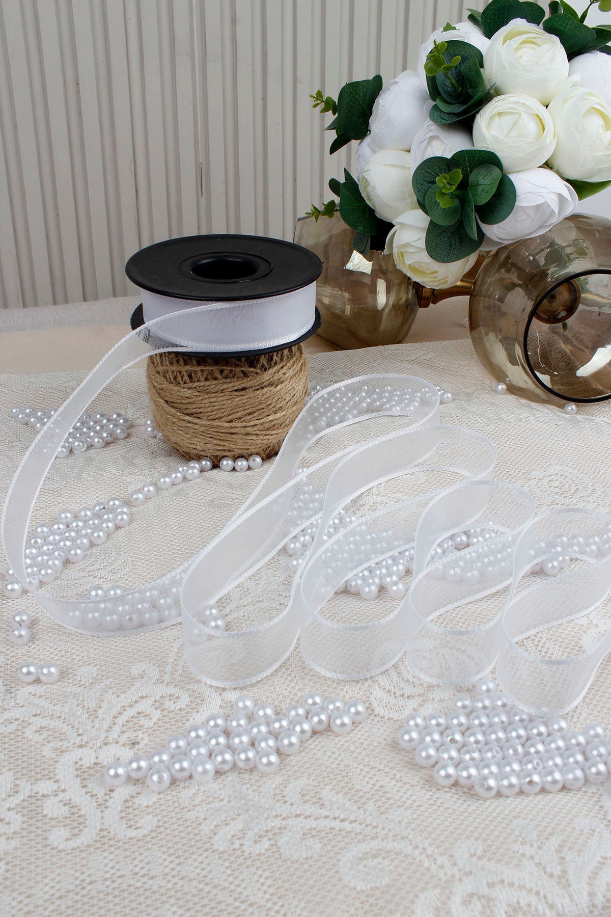 Şifon Kurdele 2.5 cm 20 mt - Bohça,Nikah,Nişan,Çeyiz,Hediye,Süsleme,Doğum Günü,Parti