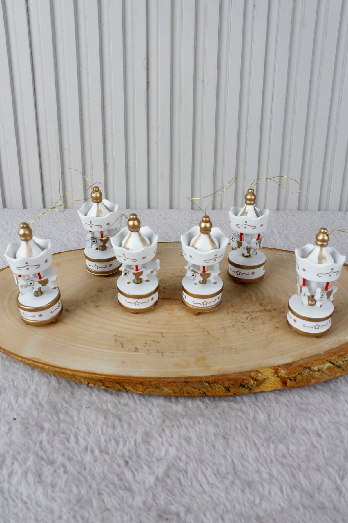 Mini Ahşap Atlı Karınca 6’lı 8x3 cm Doğum Baby Shower Ev Vitrin Dekoratif Süsleme Hediyeliği