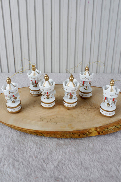 Mini Ahşap Atlı Karınca 6’lı 8x3 cm Doğum Baby Shower Ev Vitrin Dekoratif Süsleme Hediyeliği
