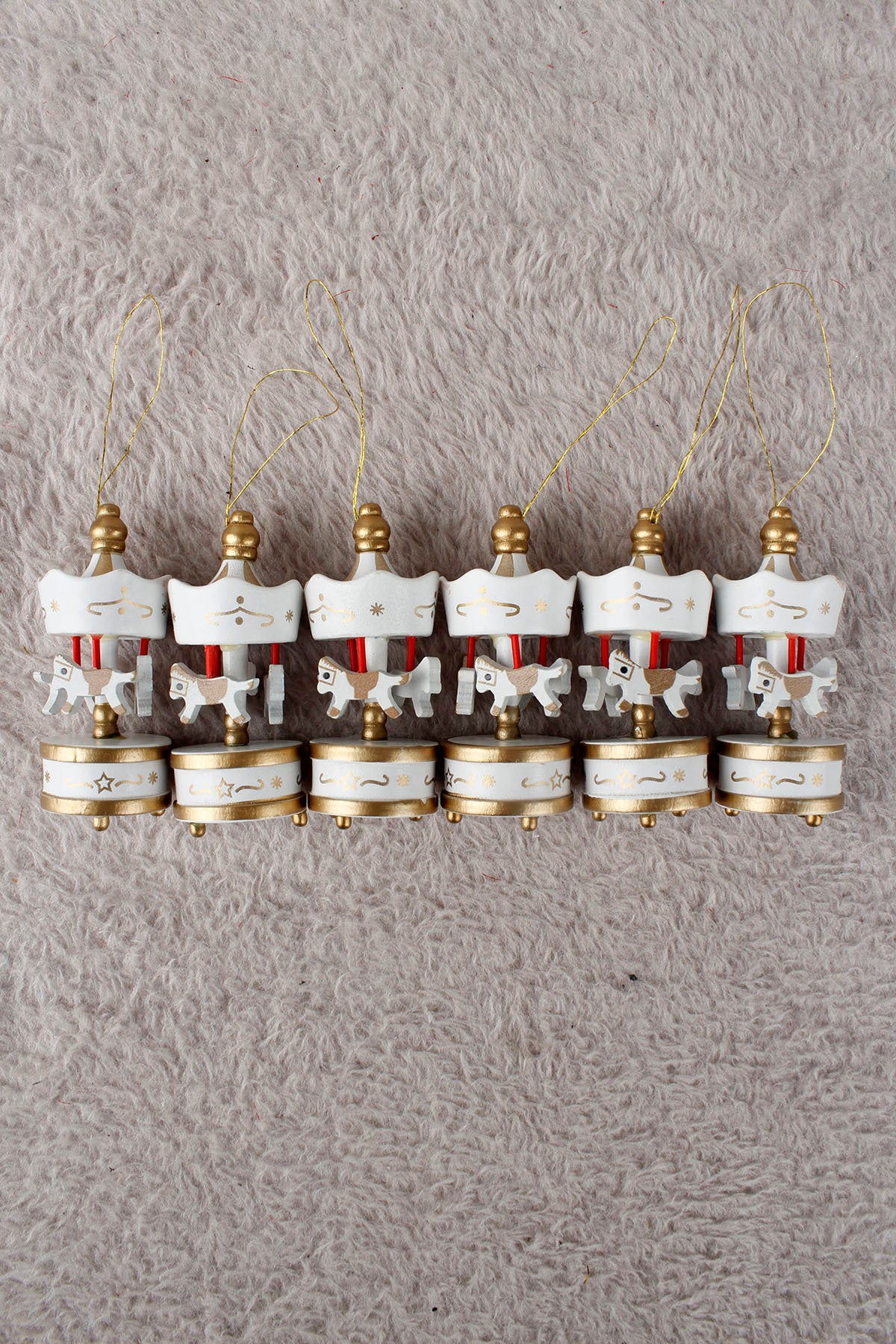 Mini Ahşap Atlı Karınca 6’lı 8x3 cm Doğum Baby Shower Ev Vitrin Dekoratif Süsleme Hediyeliği