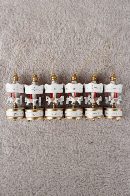 Mini Ahşap Atlı Karınca 6’lı 8x3 cm Doğum Baby Shower Ev Vitrin Dekoratif Süsleme Hediyeliği