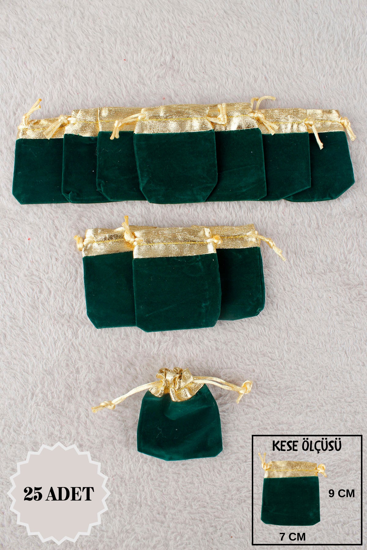 Düz Organze Tül Kese 50 Adet 9x12 Cm Kına, Çerez, Kuruyemiş Hediyelik Altın Söz Bohça Tesbih
