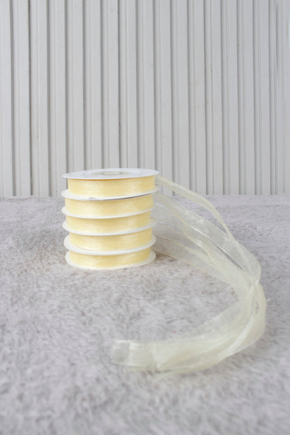 10 Adet Organze Tül Kurdele 1 cm 22 mt - Bohça, Nikah, Nişan, Çeyiz, Hediye, Süsleme, Parti