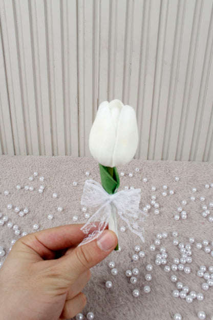 Beyaz Islak Lale Gelin Çiçeği, Buketi – Nişan, Söz, Düğün, Nikah, Kına, Fotoğraf Çekimi