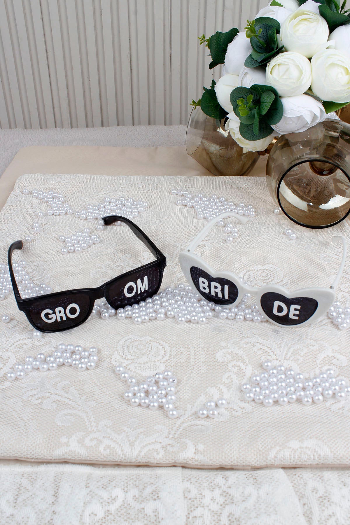 10 Adet Düz Klasik Gelin Damat Parti Gözlüğü, Düğün, Nişan, Kına, Bekârlığa Veda, Fotoğraf Çekimi, Doğum Günü, Bride to Be, Sünnet ve Organizasyon Aksesuarı Gözlüğü
