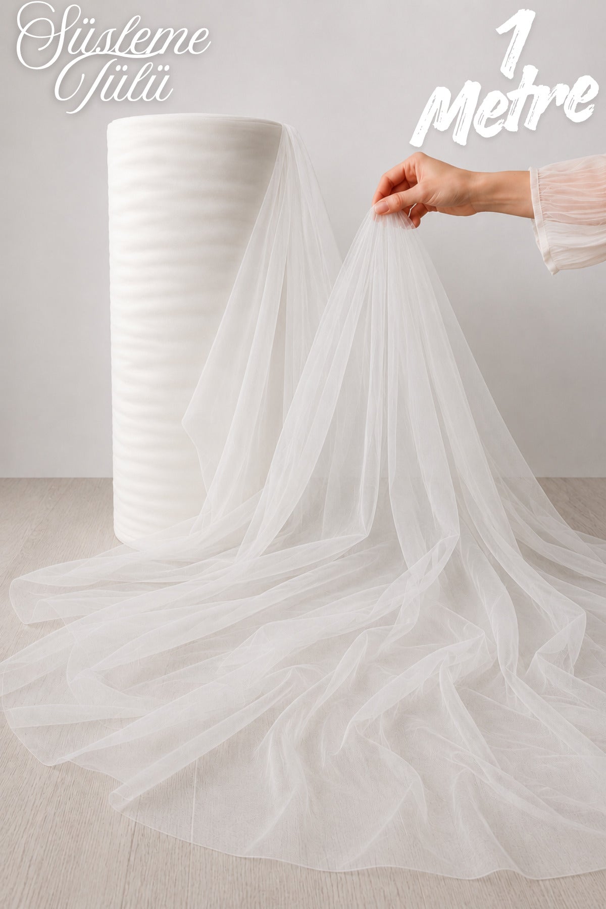 Süsleme Tülü - Boy 1 MT, En Sabit 3 MT - Kına, Düğün, Söz, Nişan, Nikah, Bride, Kapı, Doğum Günü, Parti, El işi, Bohça Tülü, Çeyiz, Konvoy, Dekor, Gelin, Damat, Valiz, Hastane, Hediye Süslemesi