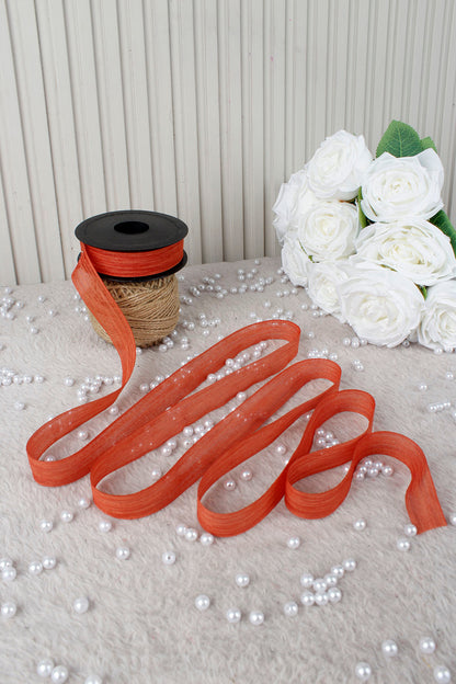 Kapiçino Napoli Keten Kurdele 2.5 cm 20 mt - Bohça, Nikah, Nişan, Çeyiz, Hediye, Süsleme, Parti