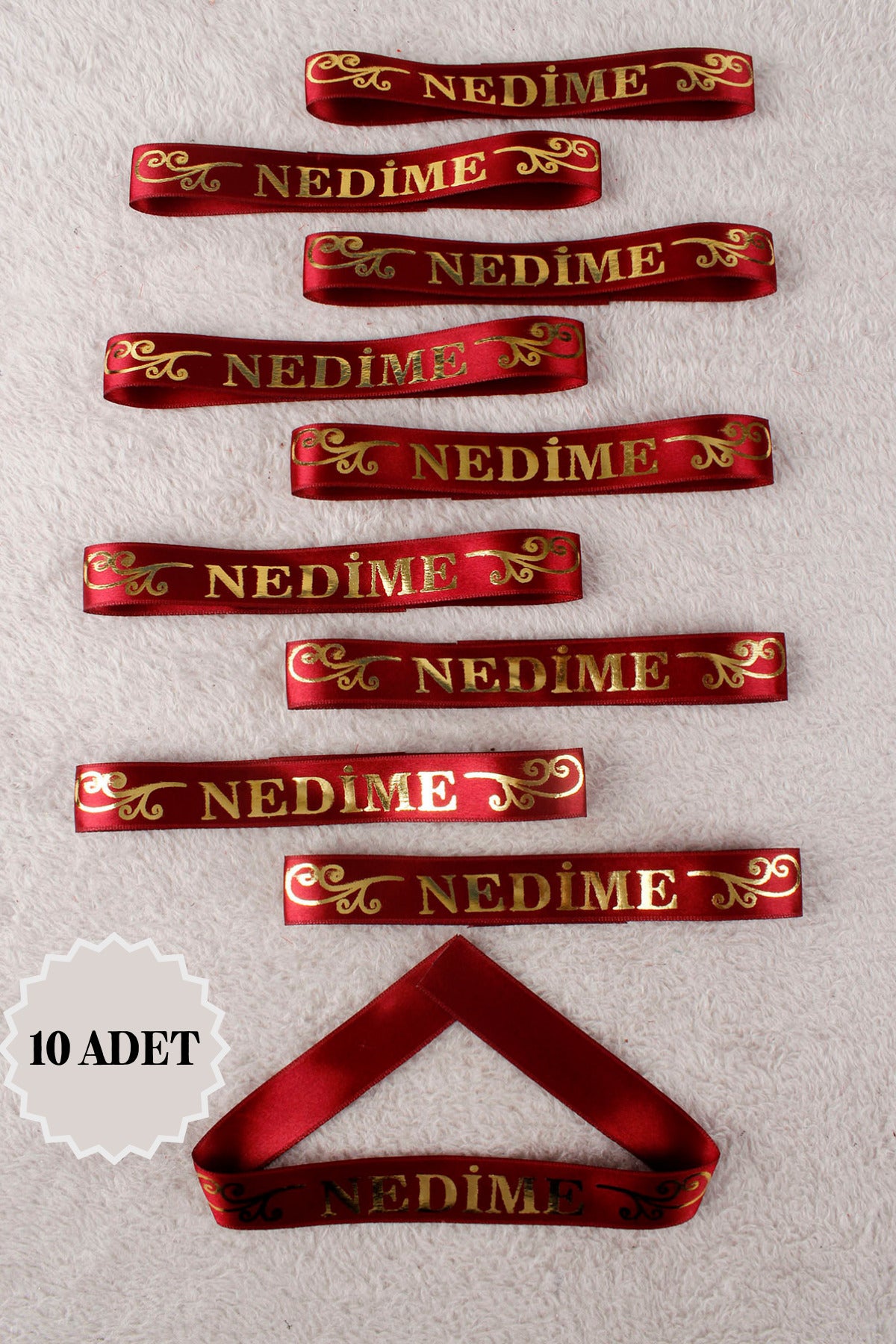 Saks Mavi Kol Kurdele Bileklik 10 Adet - Kına, Düğün, Söz, Nişan, Bekarlığa Veda, Bride