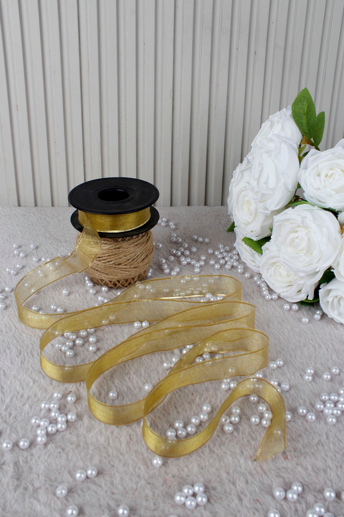 Şifon Kurdele 2.5 cm 20 mt - Bohça,Nikah,Nişan,Çeyiz,Hediye,Süsleme,Doğum Günü,Parti