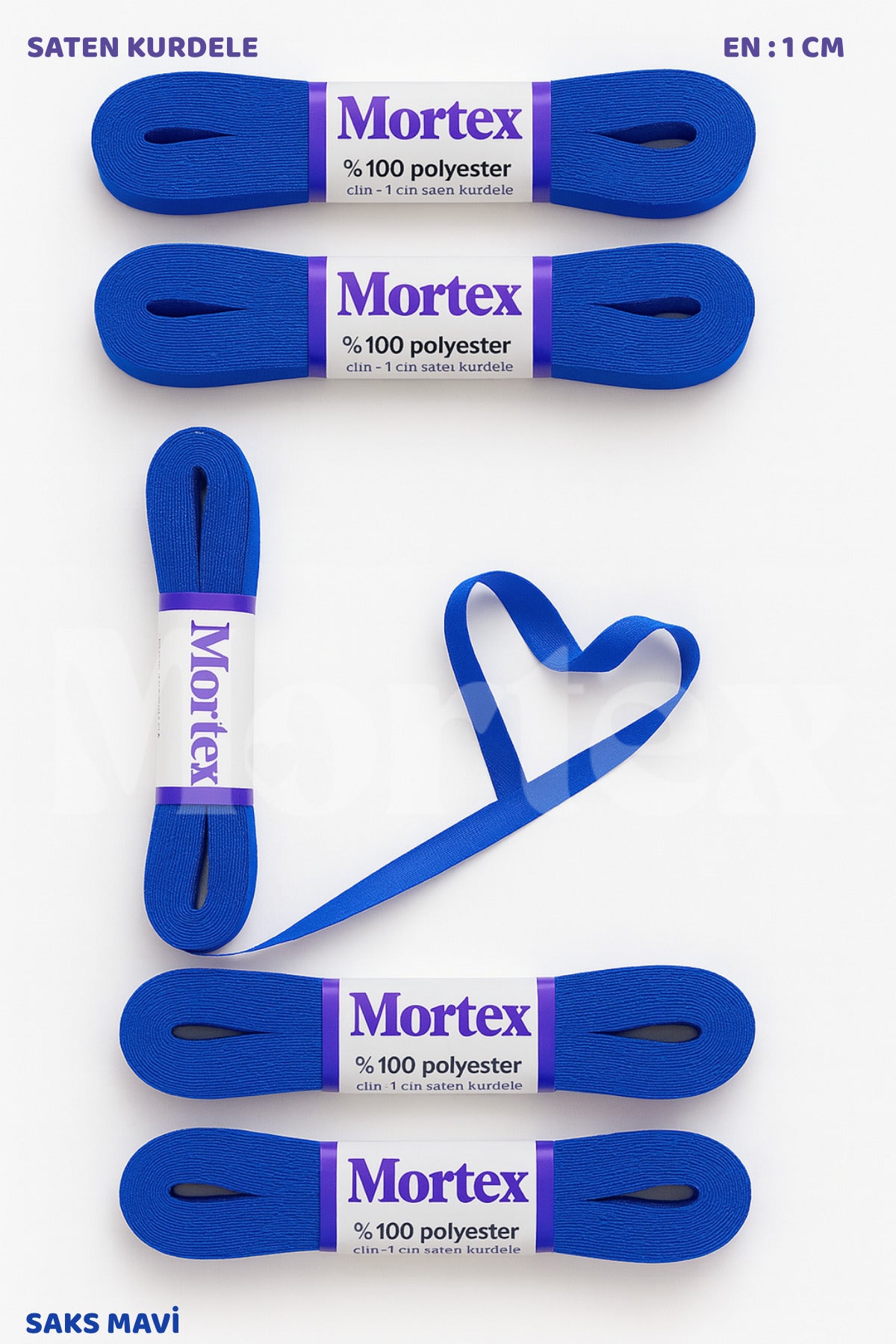 Simli Saten Kurdele 1cm 10mt - Bohça, Nikah, Nişan, Çeyiz, Hediye, Süsleme, Parti