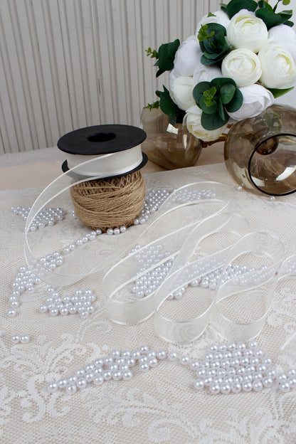 Şifon Kurdele 2.5 cm 20 mt - Bohça,Nikah,Nişan,Çeyiz,Hediye,Süsleme,Doğum Günü,Parti