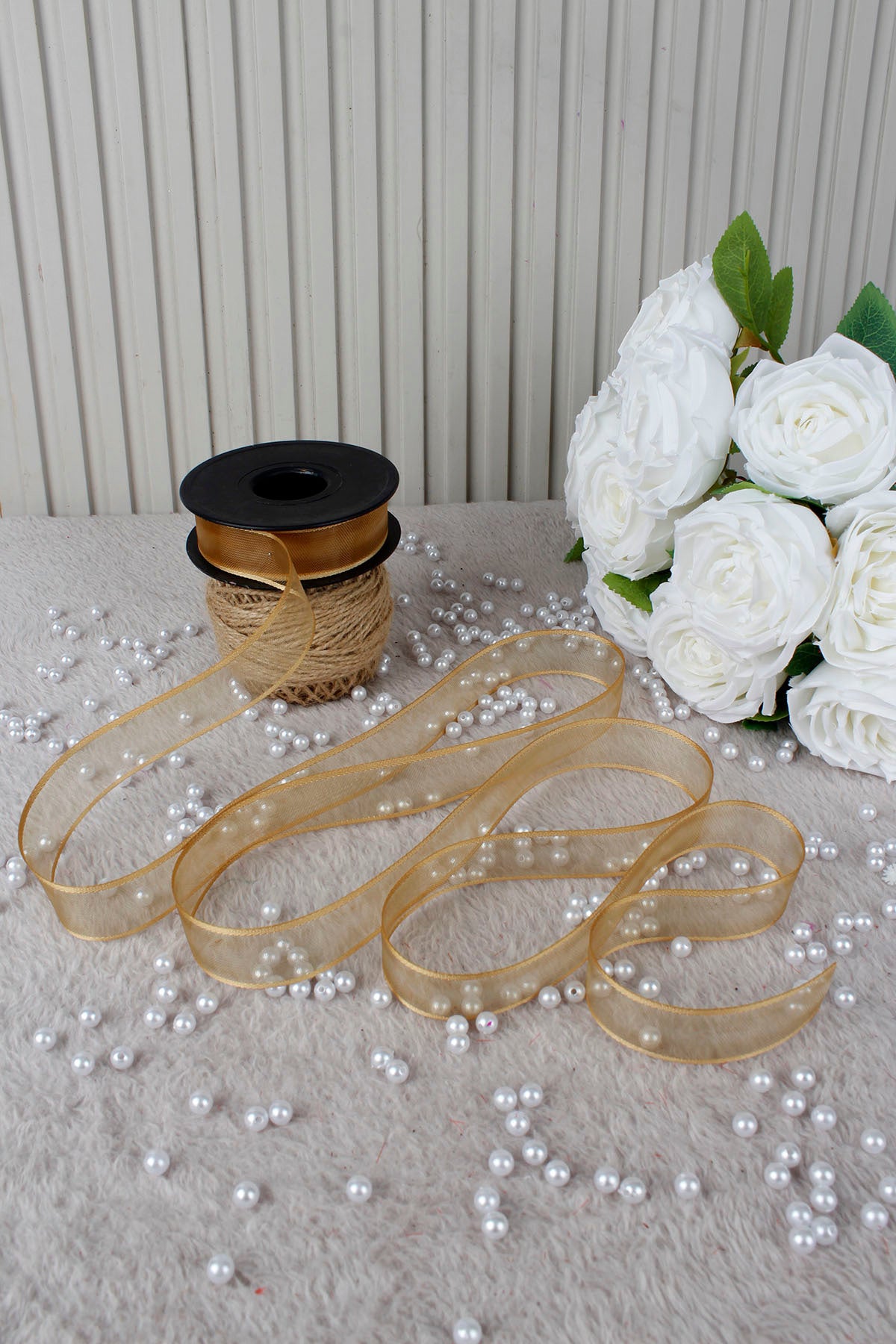Şifon Kurdele 2.5 cm 20 mt - Bohça,Nikah,Nişan,Çeyiz,Hediye,Süsleme,Doğum Günü,Parti