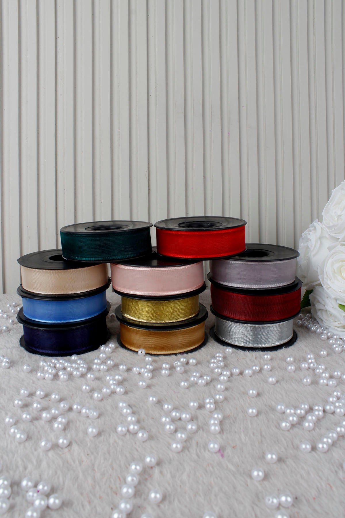 Şifon Kurdele 2.5 cm 20 mt - Bohça,Nikah,Nişan,Çeyiz,Hediye,Süsleme,Doğum Günü,Parti