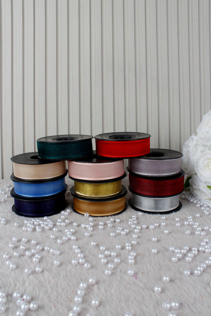 Şifon Kurdele 2.5 cm 20 mt - Bohça,Nikah,Nişan,Çeyiz,Hediye,Süsleme,Doğum Günü,Parti