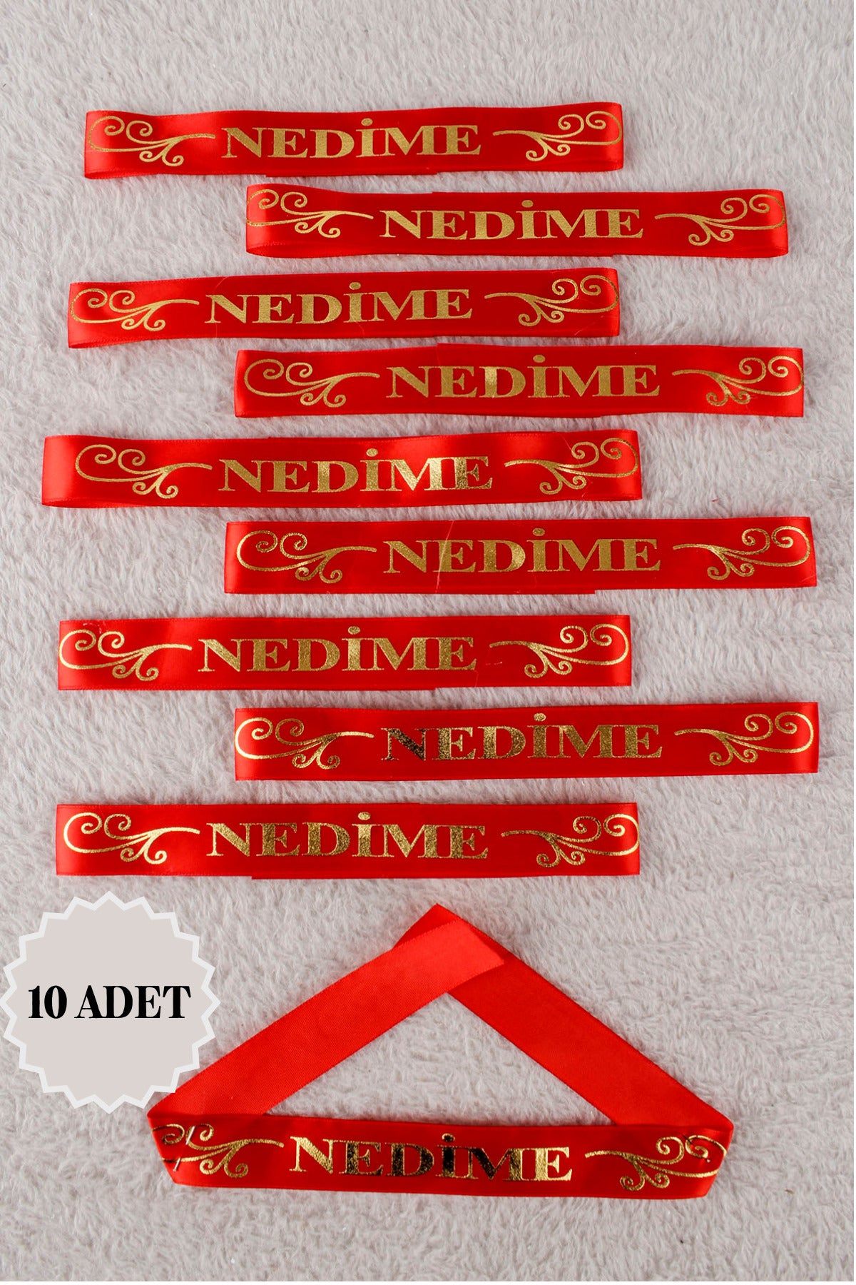 Saks Mavi Kol Kurdele Bileklik 10 Adet - Kına, Düğün, Söz, Nişan, Bekarlığa Veda, Bride
