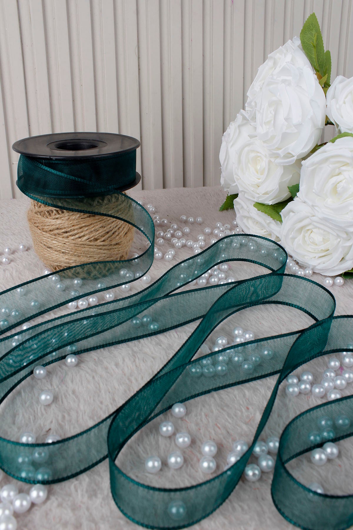 Şifon Kurdele 2.5 cm 20 mt - Bohça,Nikah,Nişan,Çeyiz,Hediye,Süsleme,Doğum Günü,Parti