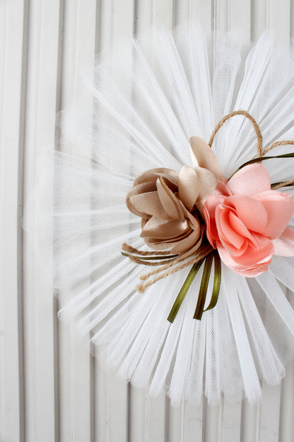Çift Saten Çiçekli Bohça Süsü 10'Lu Çeyiz, Düğün, Nikah, Nişan, Konvoy, Sünnet, Kına
